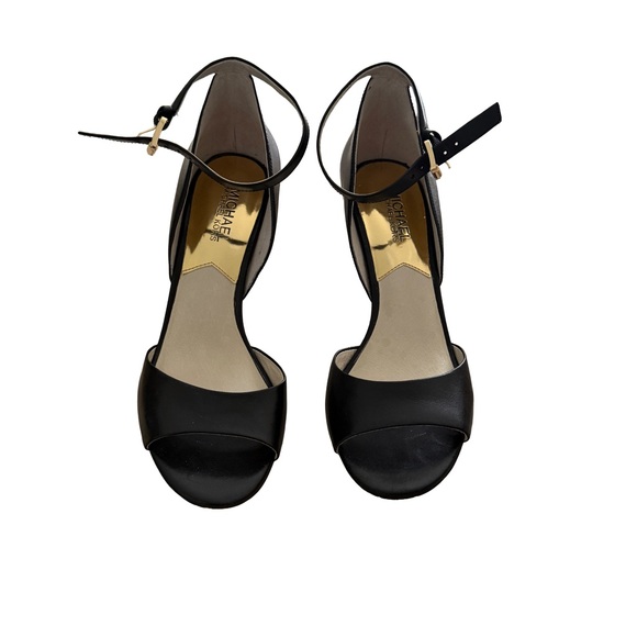 Michael Kors Black Open-Toe Ankle-Strap Stiletto Sandals - Picture 3 of 4